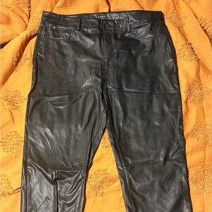 Black Faux Leather Pants